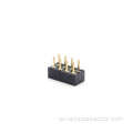 Encabezado femenino de 2.54 mm dual fila recta 8p